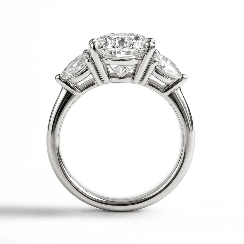Elysian Signiture Pear-Cut Moissanite Ring