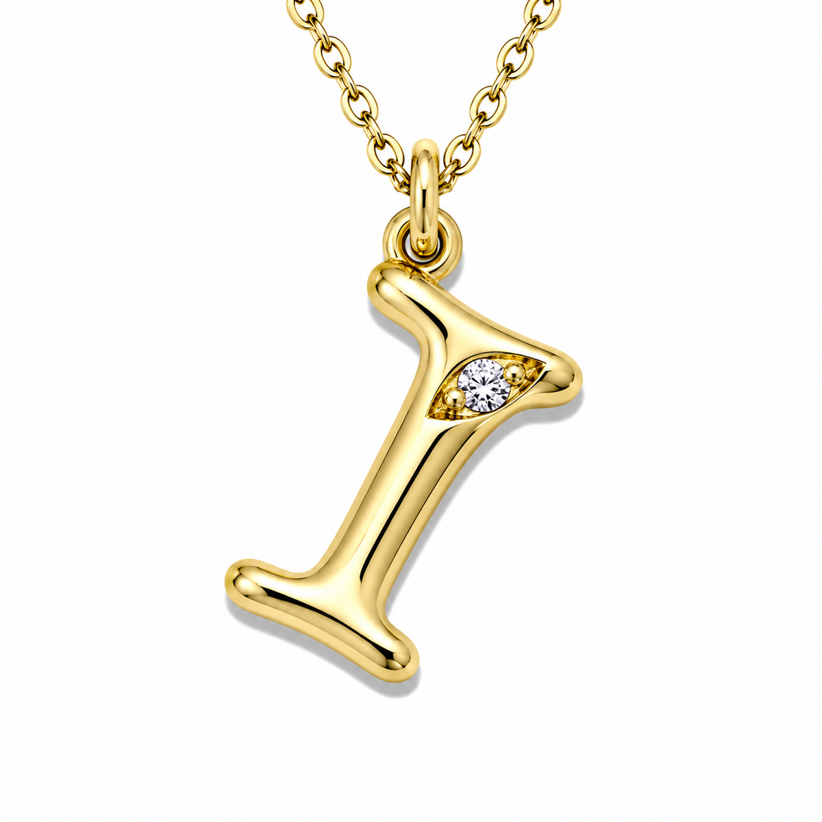 Organic Muse Liquid Letter Pendant Necklace
