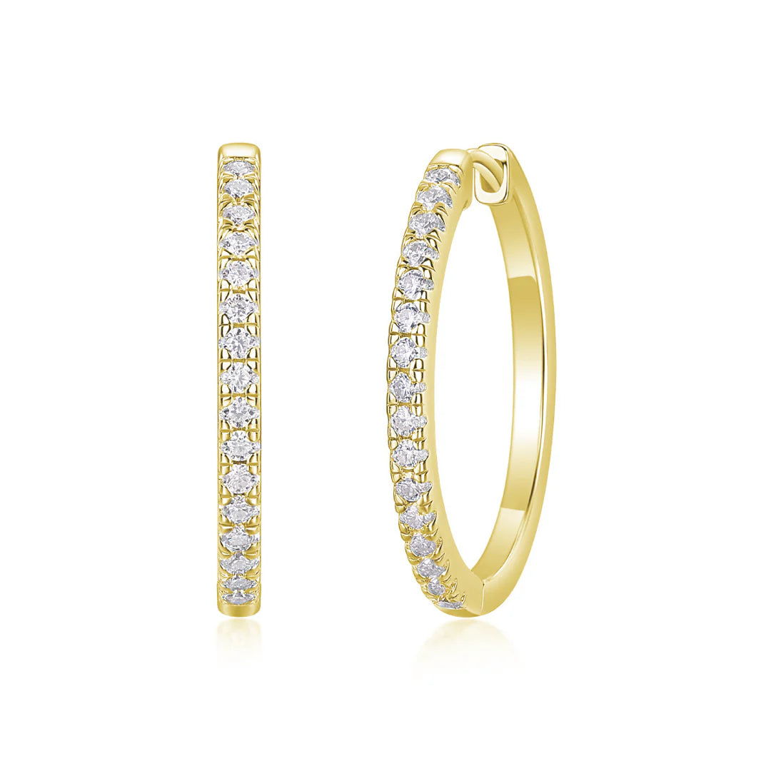 Luna Moissanite Hoop Earrings