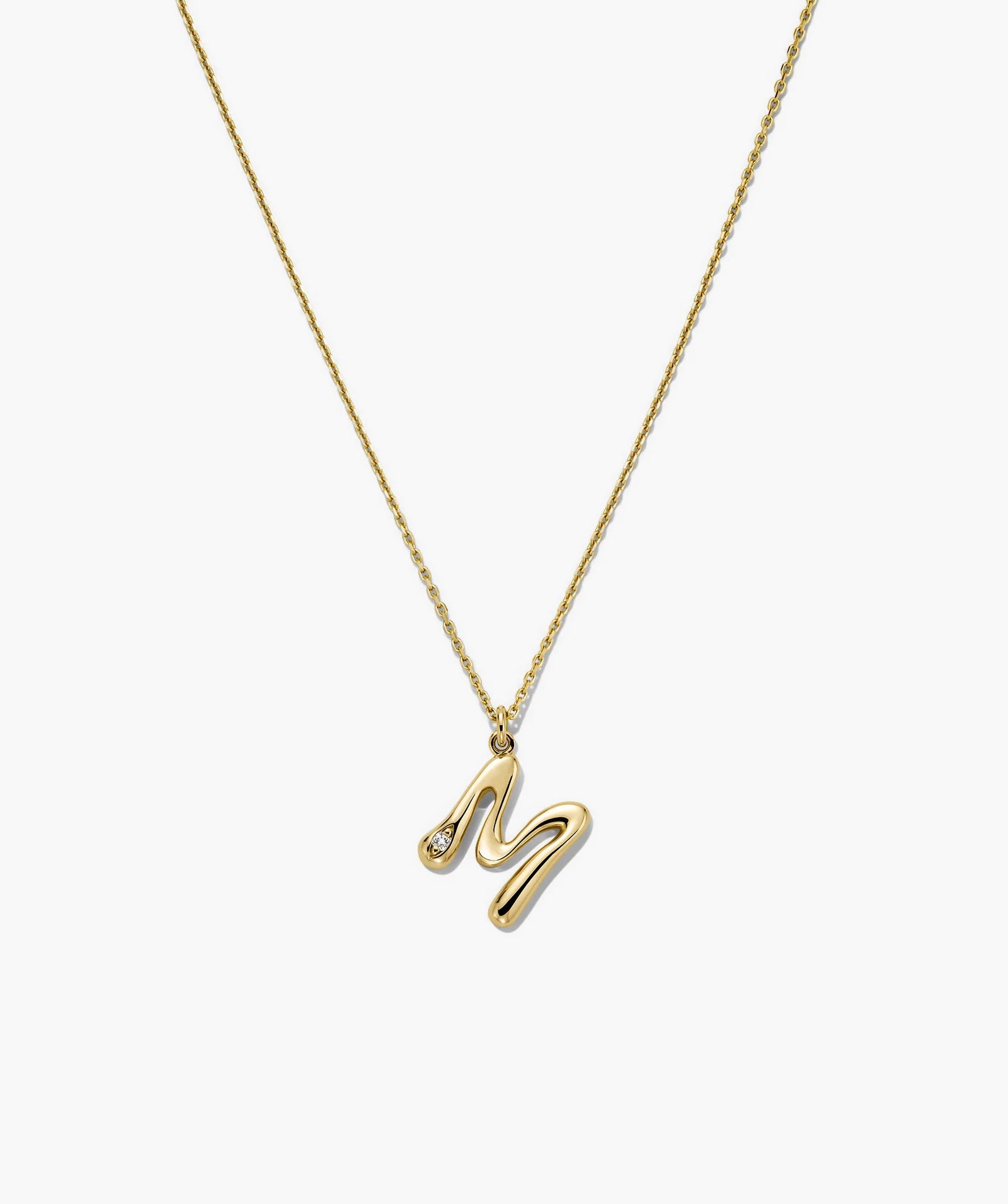 Organic Muse Liquid Letter Pendant Necklace