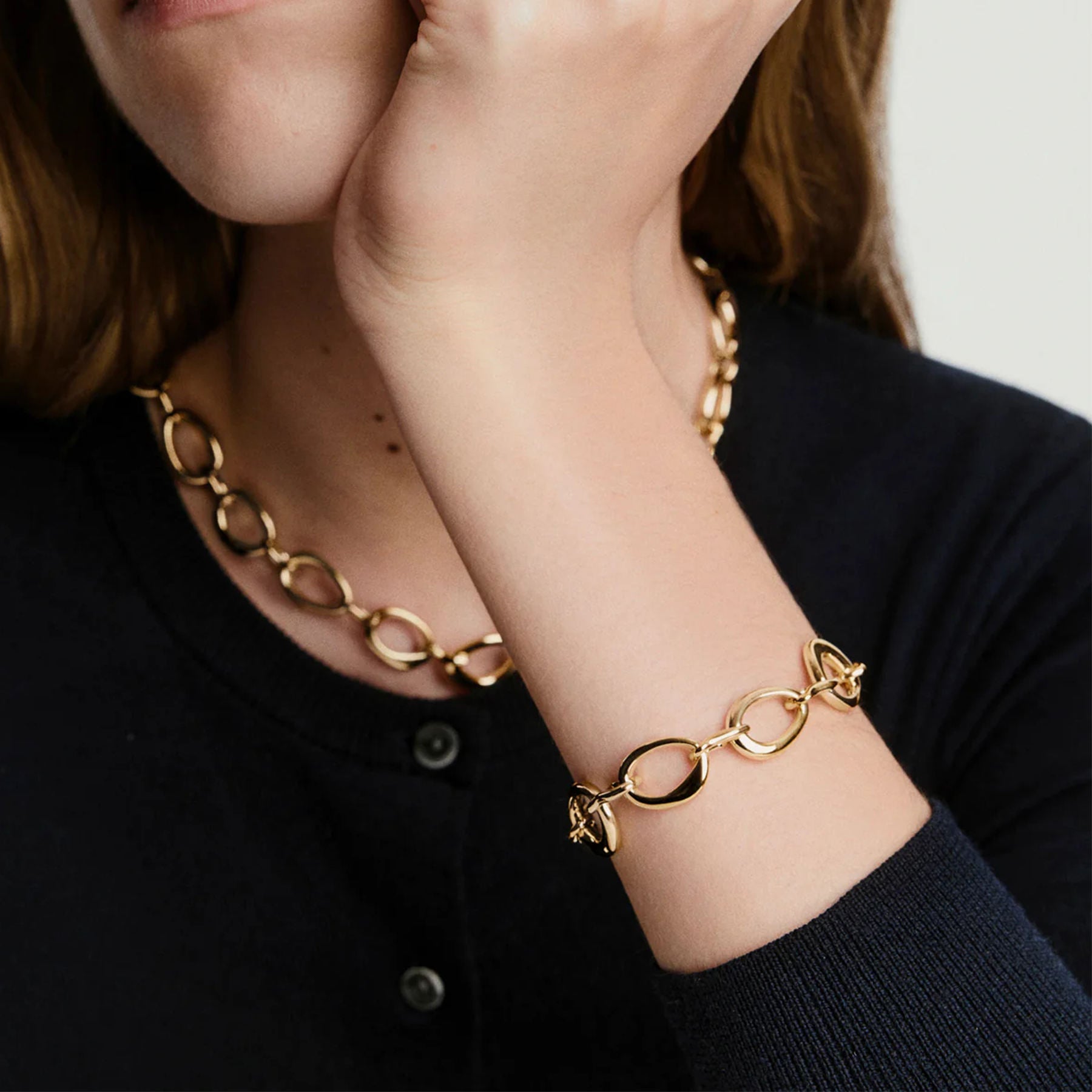Organic Dome Ripple Chain Bracelet