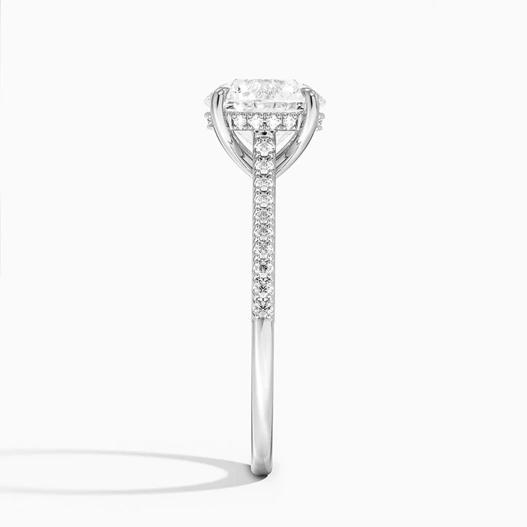 Selene Oval-Cut Pavé Moissanite Ring