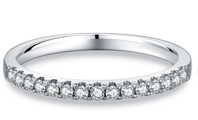 Selene Pave╠ü Moissanite Eternity Ring
