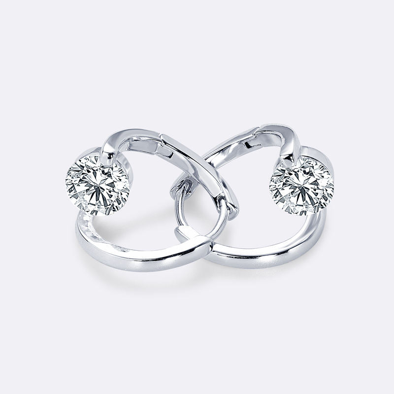 Selene Round-Cut  Moissanite  Earrings