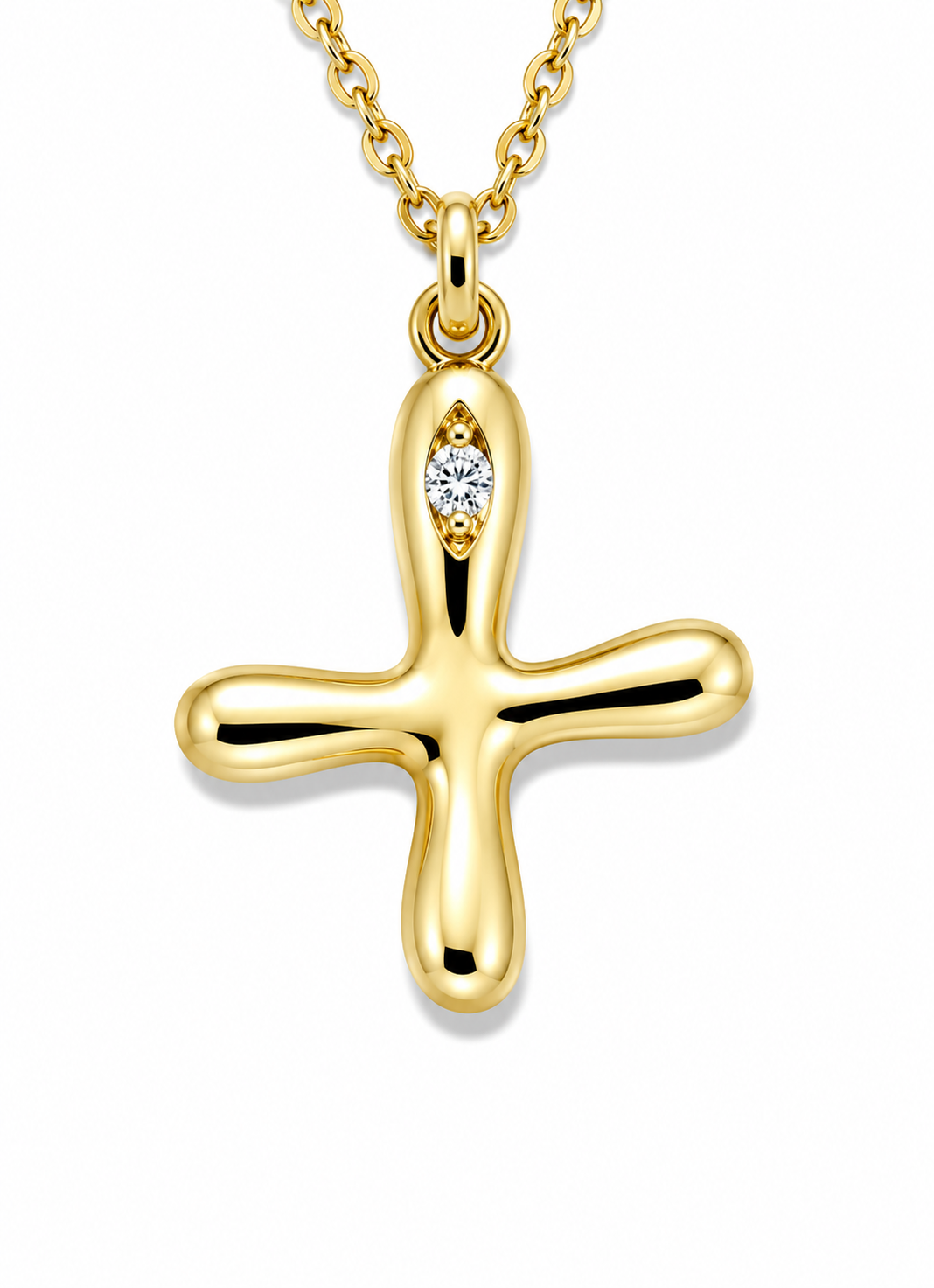 Organic Muse Liquid Letter Pendant Necklace