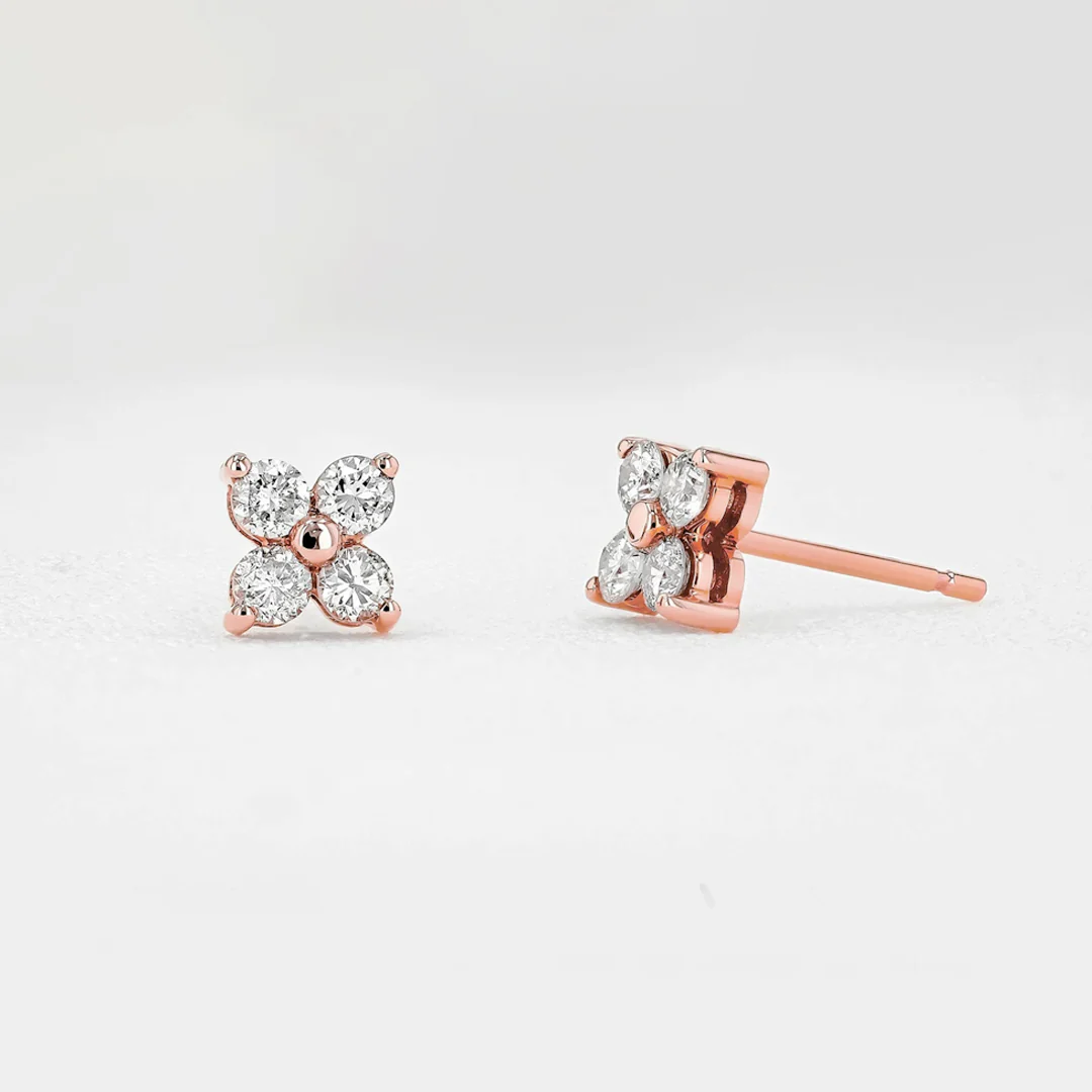 Aurora Clover Moissanite Earrings