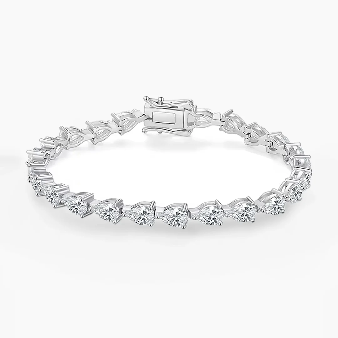 Rivera Pear-Cut Moissanite Tennis Bracelet