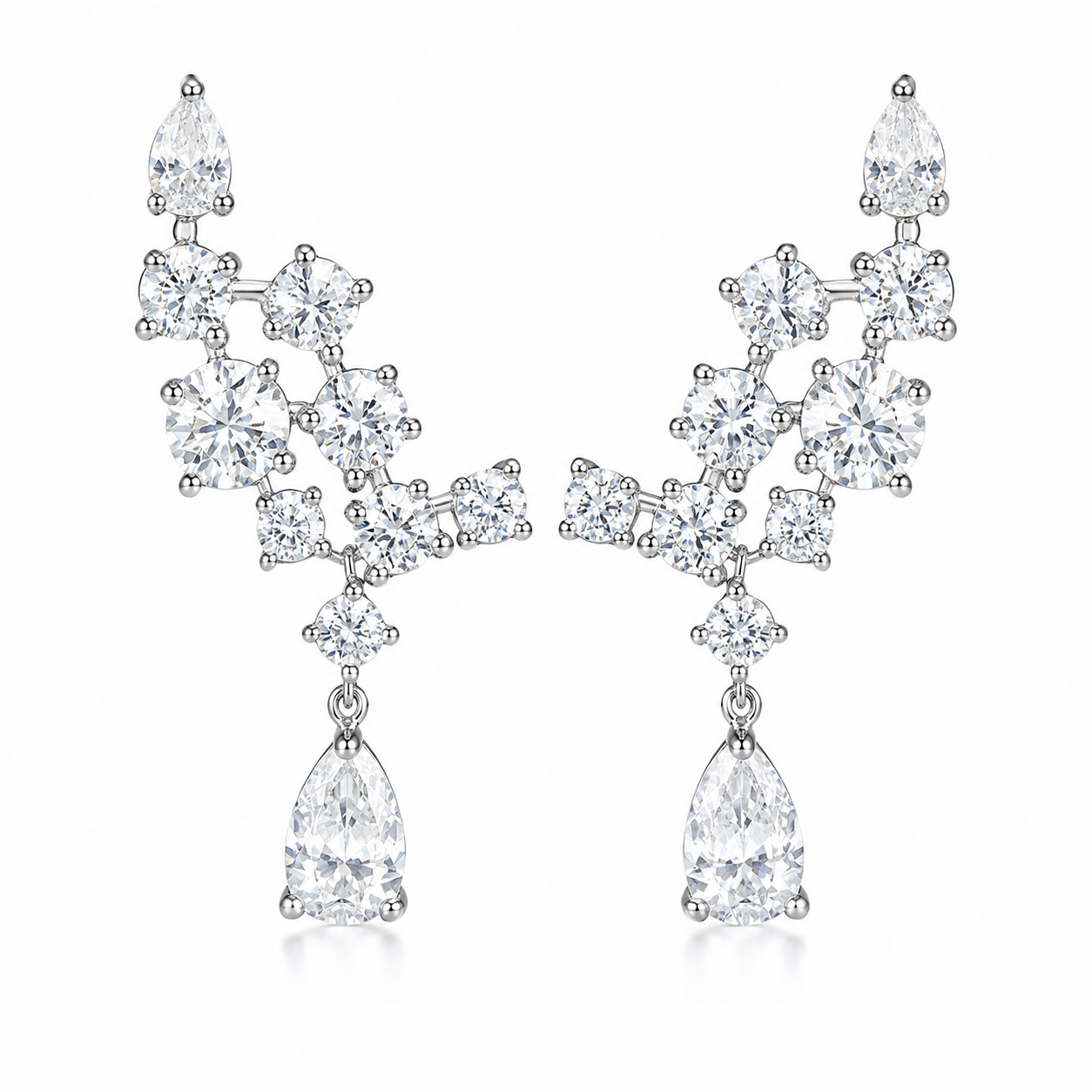 Faerie Angel Wings Moissanite Earrings