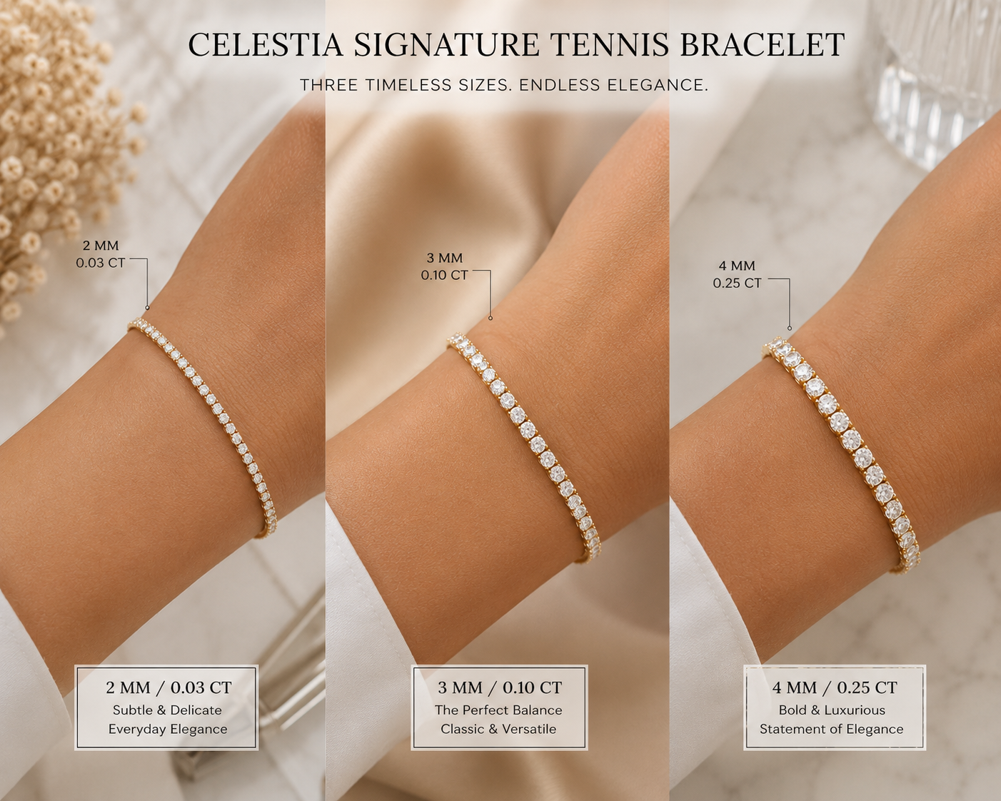 Celestia Signature Tennis Moissanite Bracelet