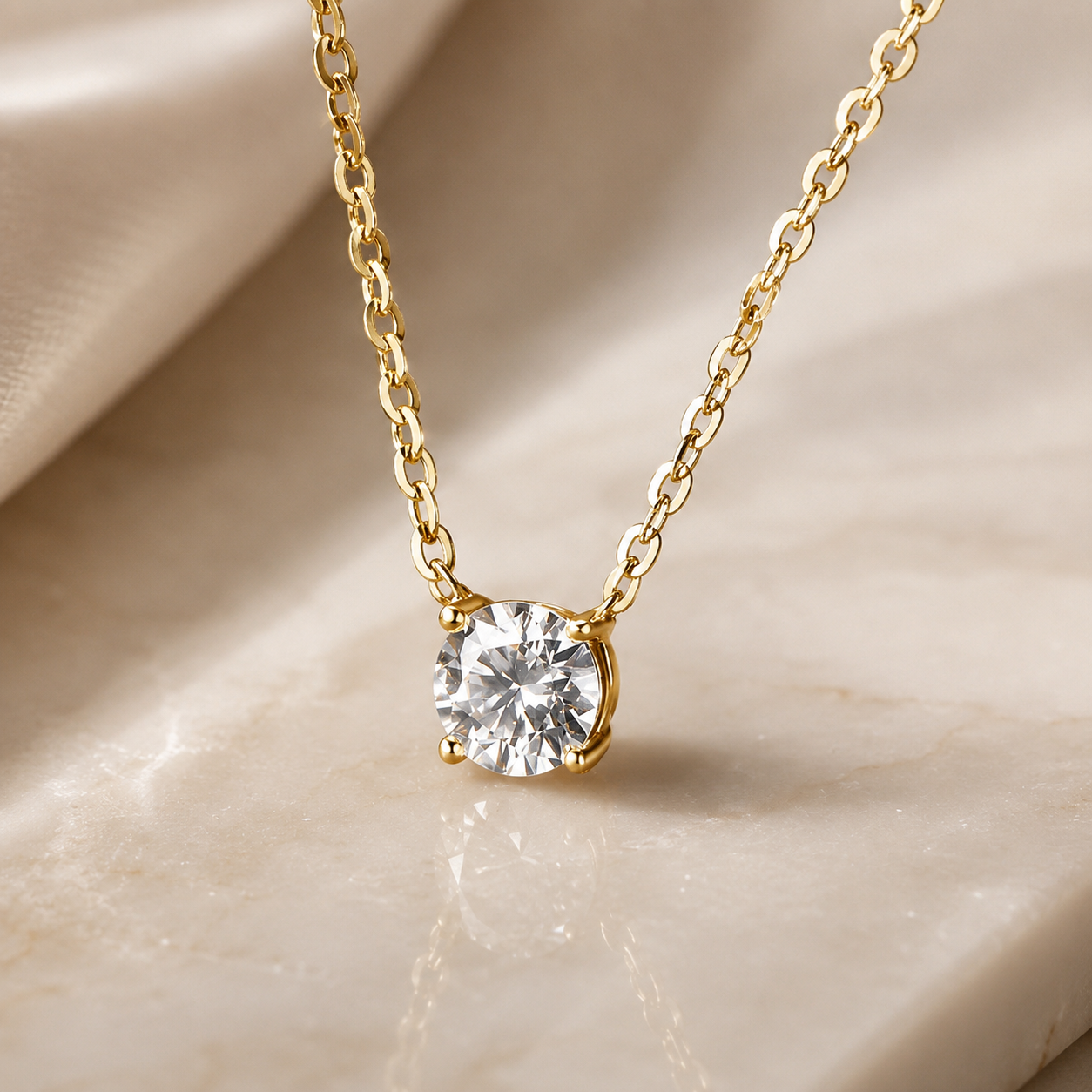 Celestia Solitaire Moissanite Necklace