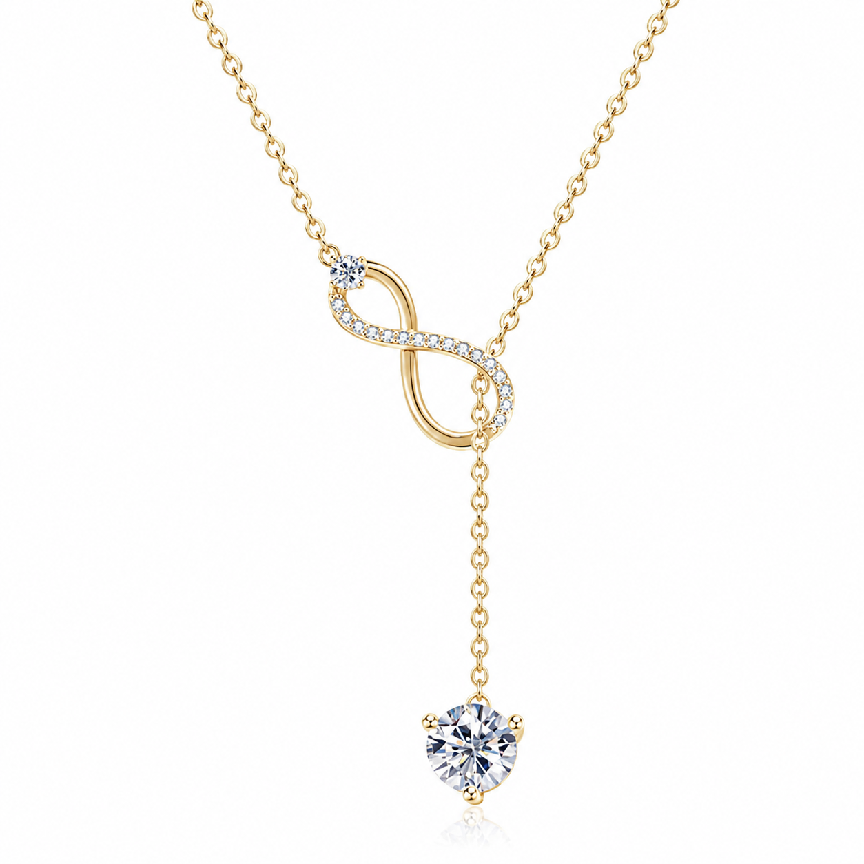 INFINITYA SOLITAIRE MOISSANITE NECKLACE
