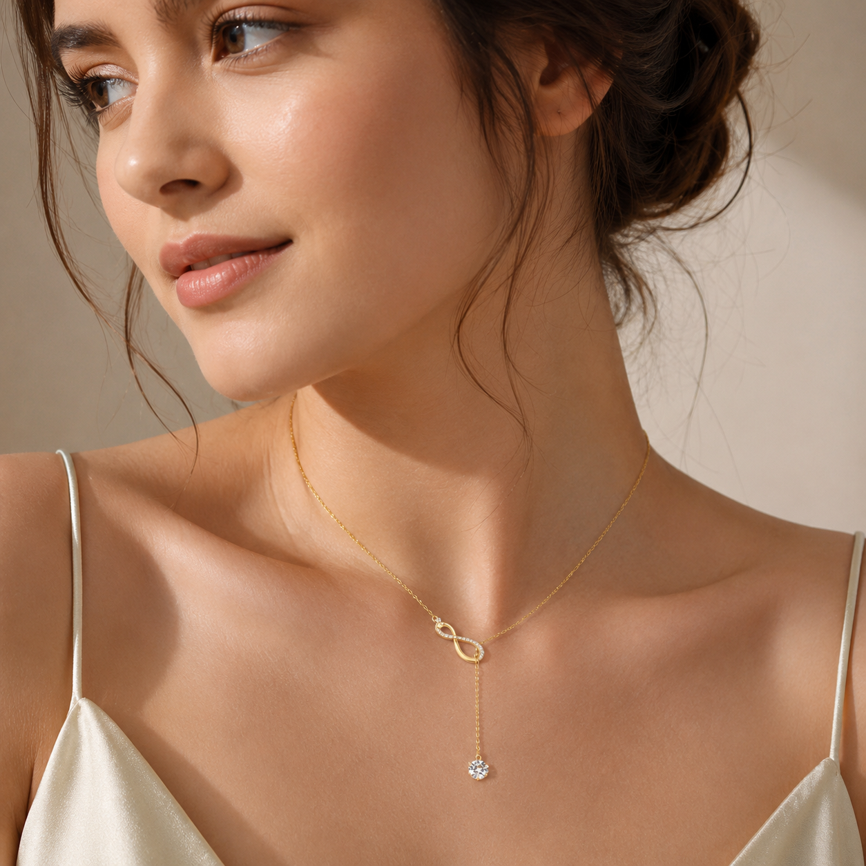 INFINITYA SOLITAIRE MOISSANITE NECKLACE