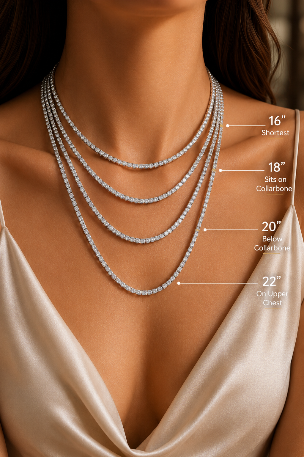 Celestia Signature Tennis Moissanite Necklace