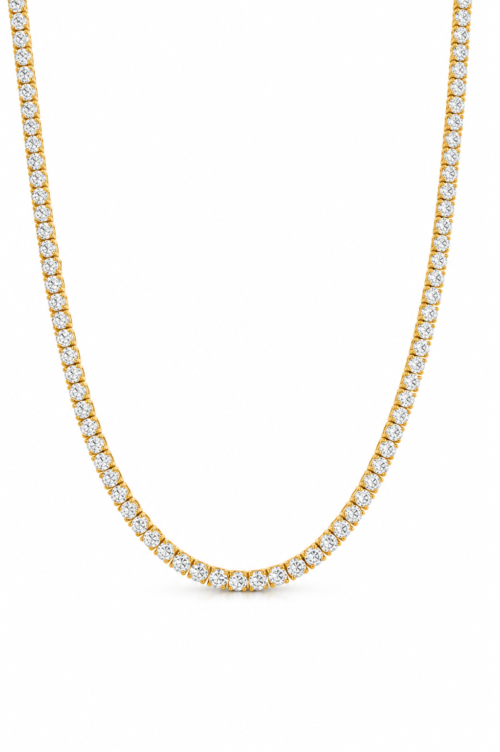 Celestia Signature Tennis Necklace – 14K Gold