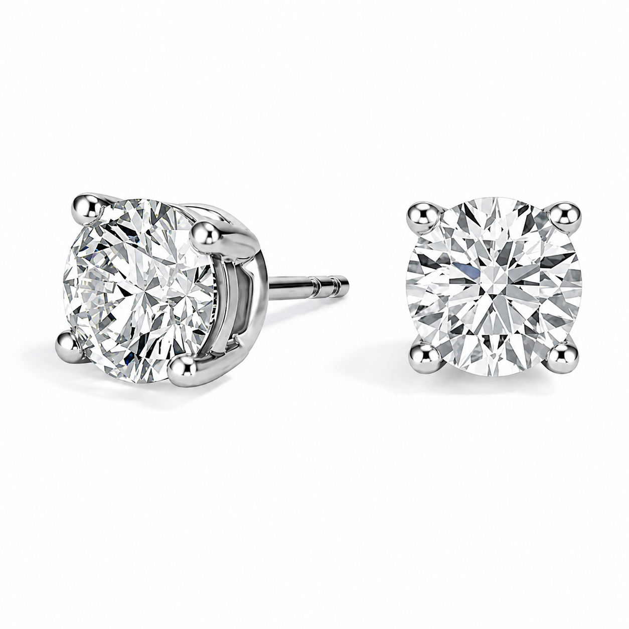 Celestia Solitaire Stud Earrings