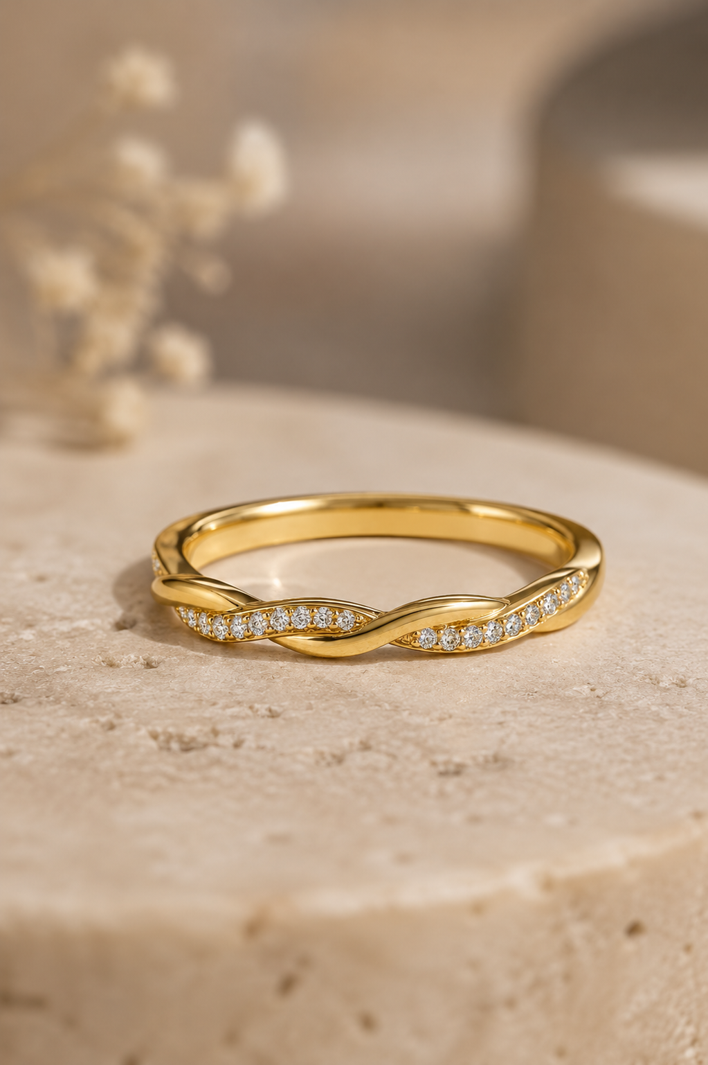 Selene Twist Moissanite Ring