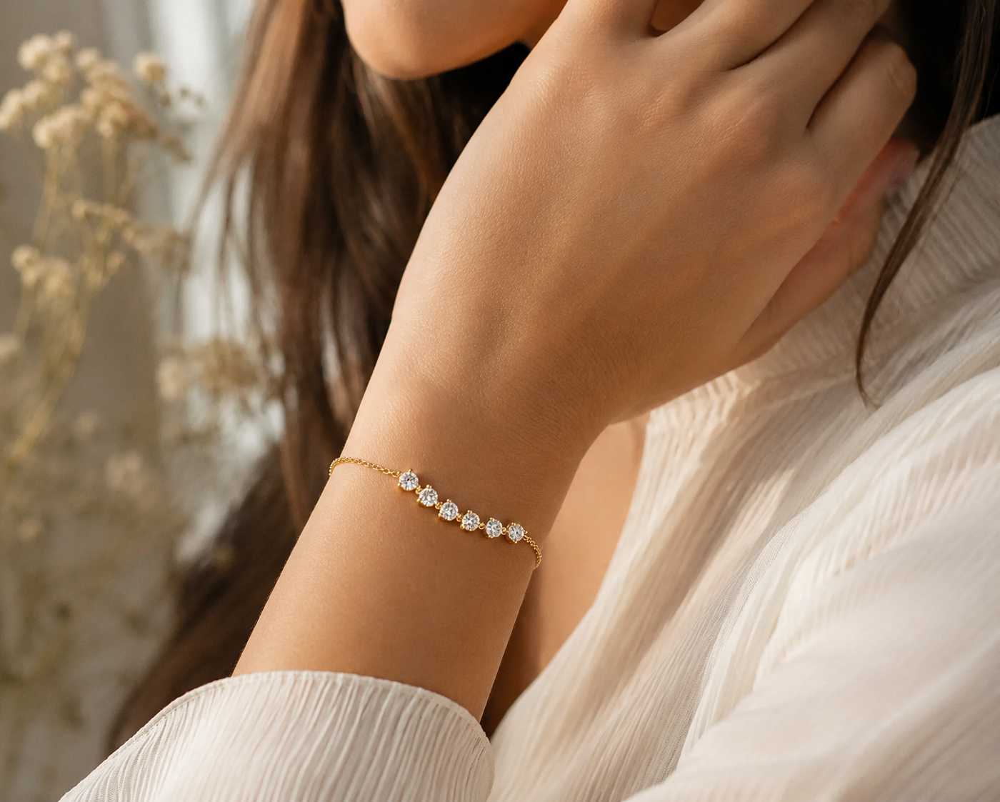 Selene Lumie╠Çre Tennis Bracelet
