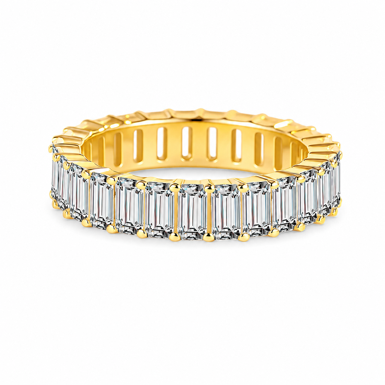 Celestia  Emerald-Cut Moissanite Eternity Ring